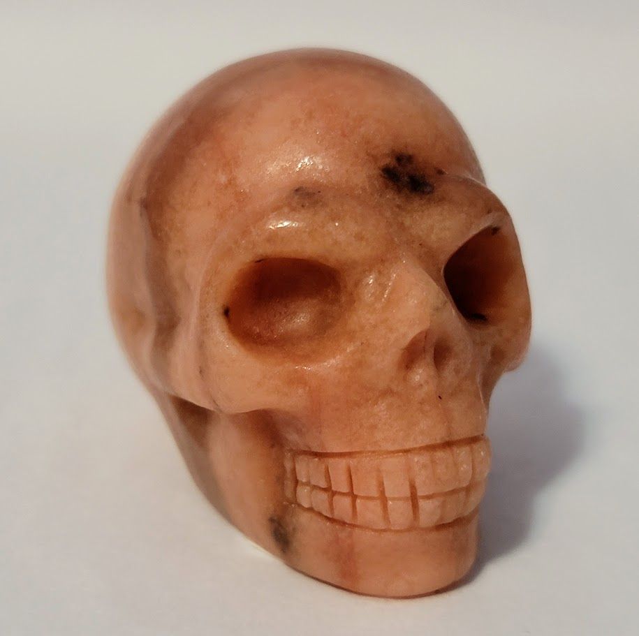 Peach Moonstone Skull