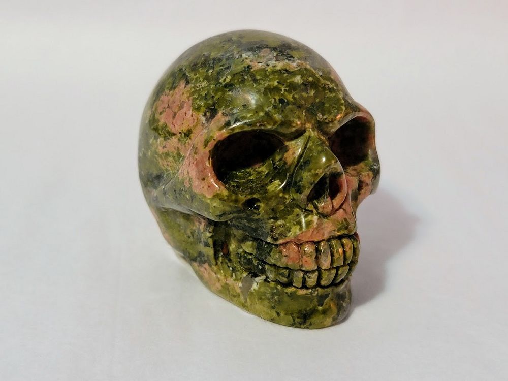 Unakite Skull med