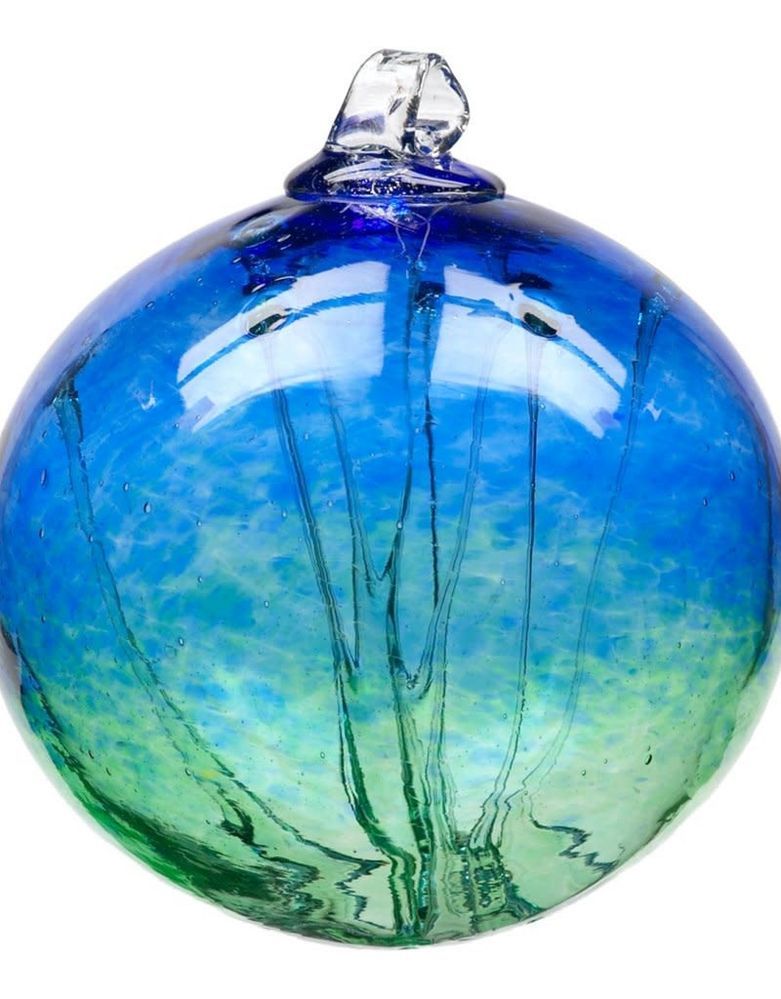 (6") Kitras Witch Ball - Cobalt & Green