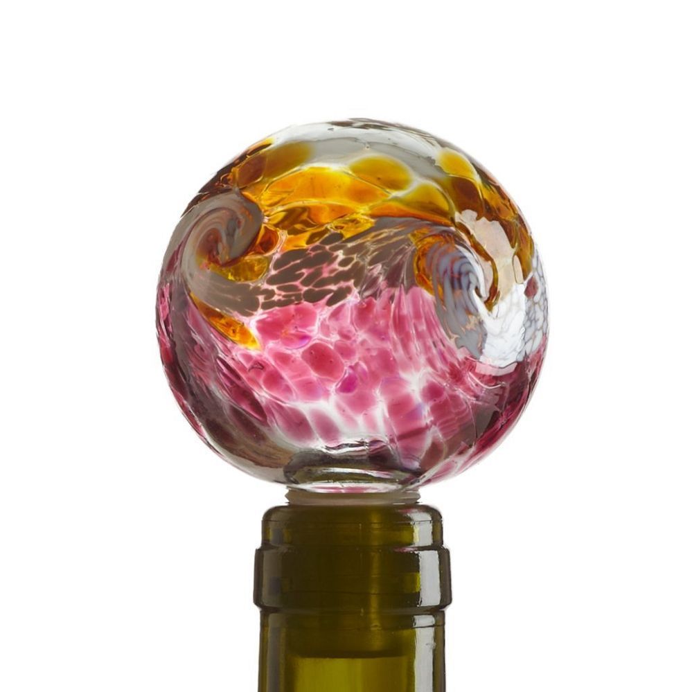 (4") Kitras Wine Stop - Gold & Pink