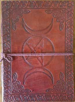 Triple Moon Pentagram Leather