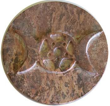 Soapstone Triple Moon Tile