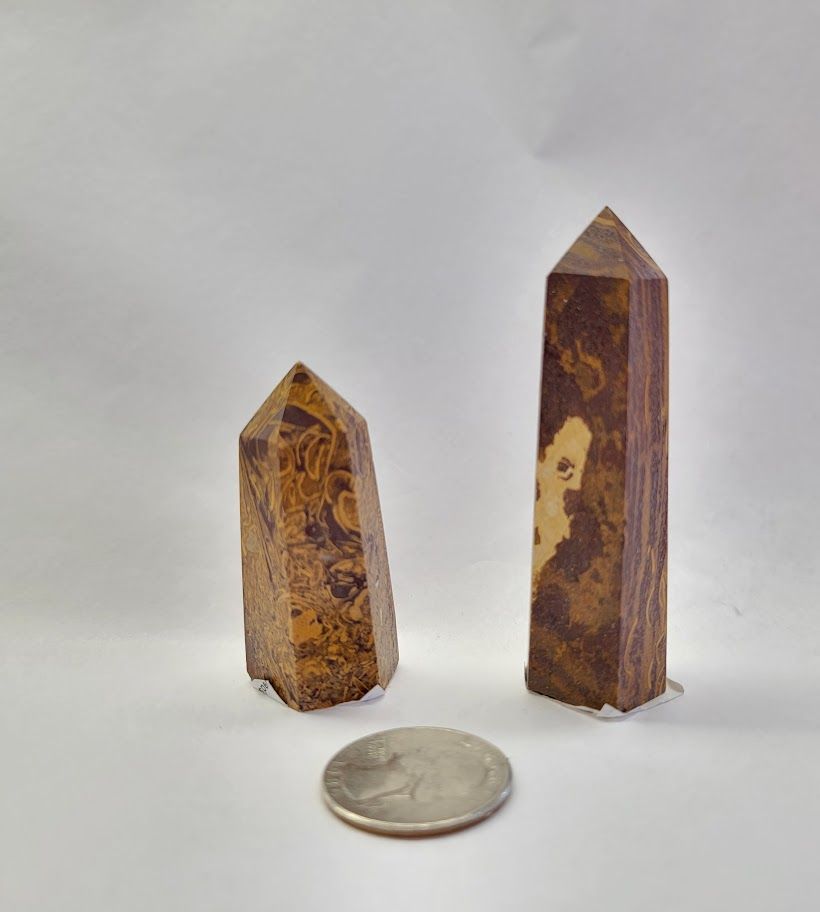 Calligraphy Jasper Obelisk - X-Small