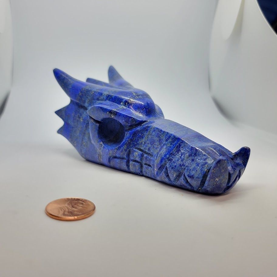Lapis Carved Dragon Head