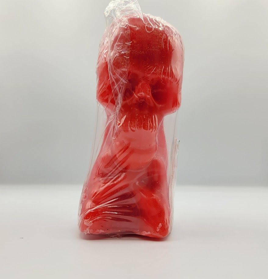 Skeleton Shaped Candle Red
