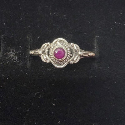 Sterling Silver Garnet Ring