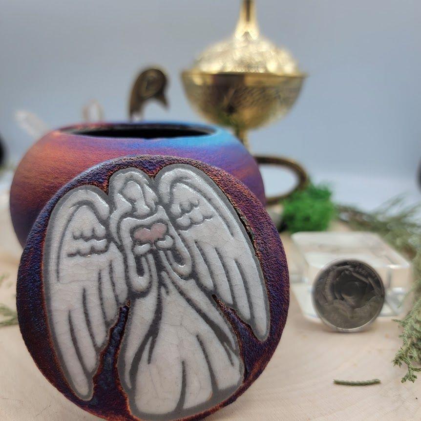 (3") Raku Jar - Angel