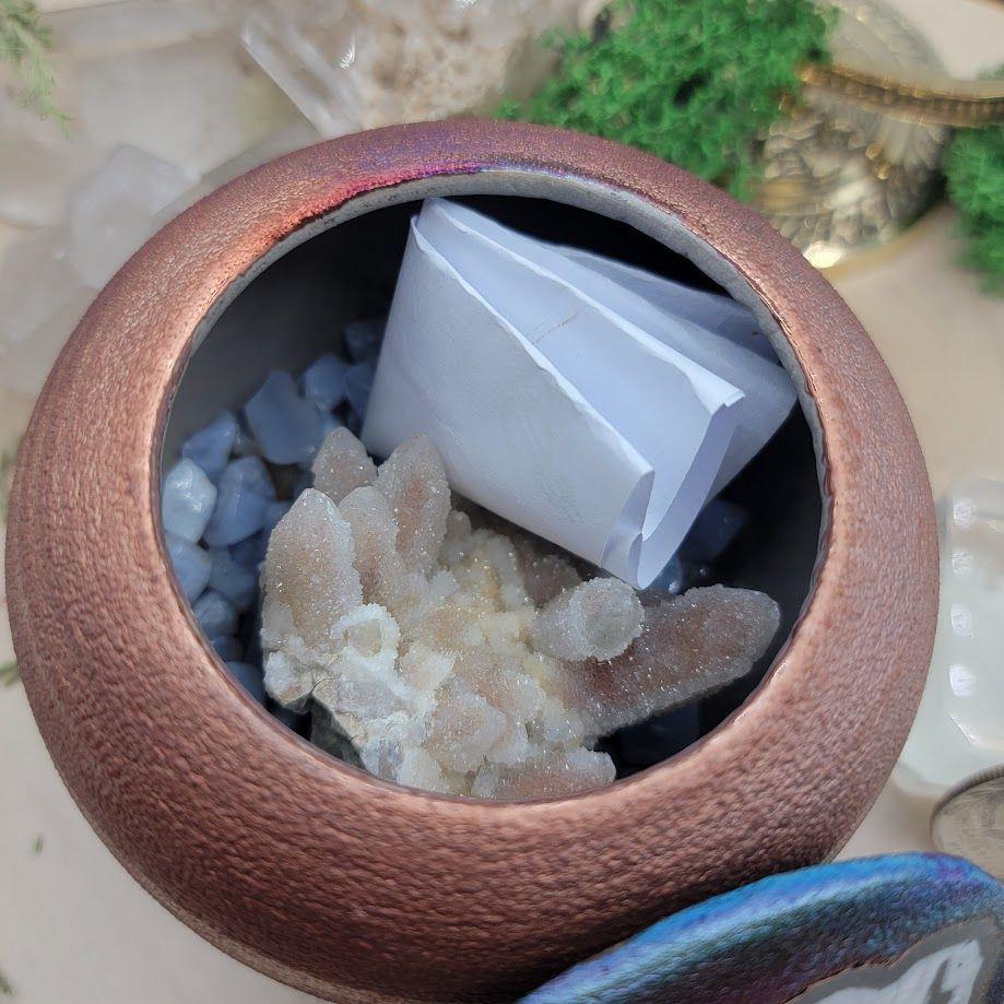 (3") Raku Jar - Pawprint