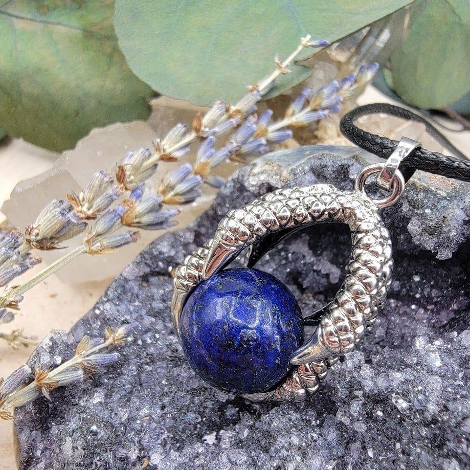 Dragon Claw with Assorted Gemstone Sphere Necklace