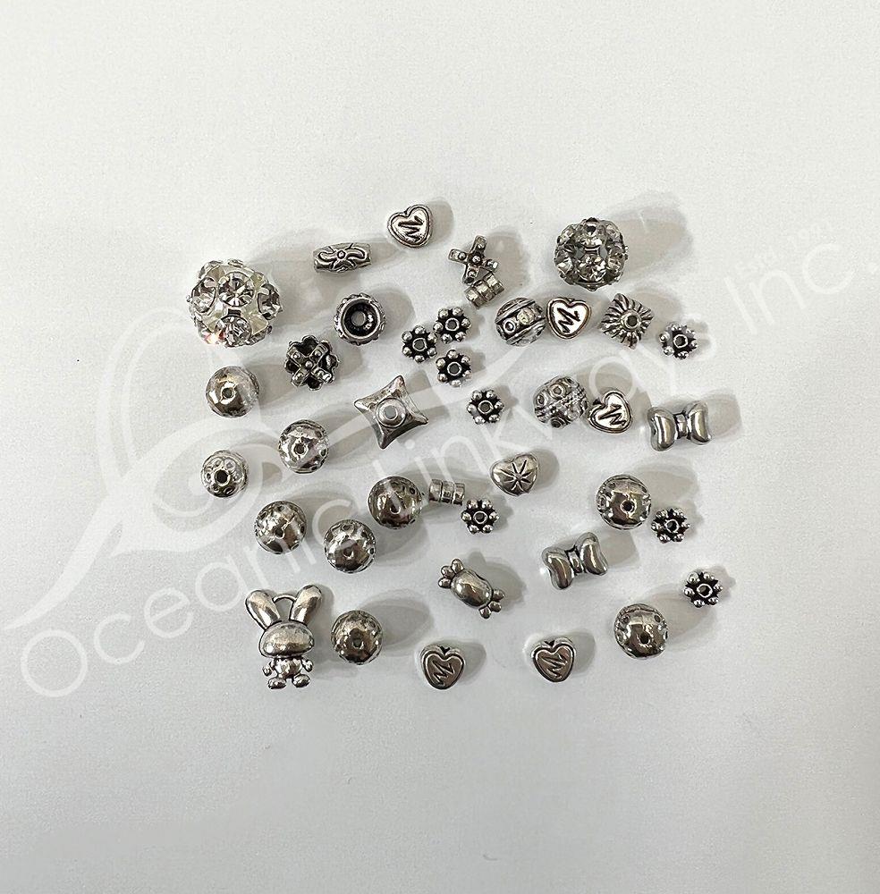 Silver Metal Mixed Designs Bead