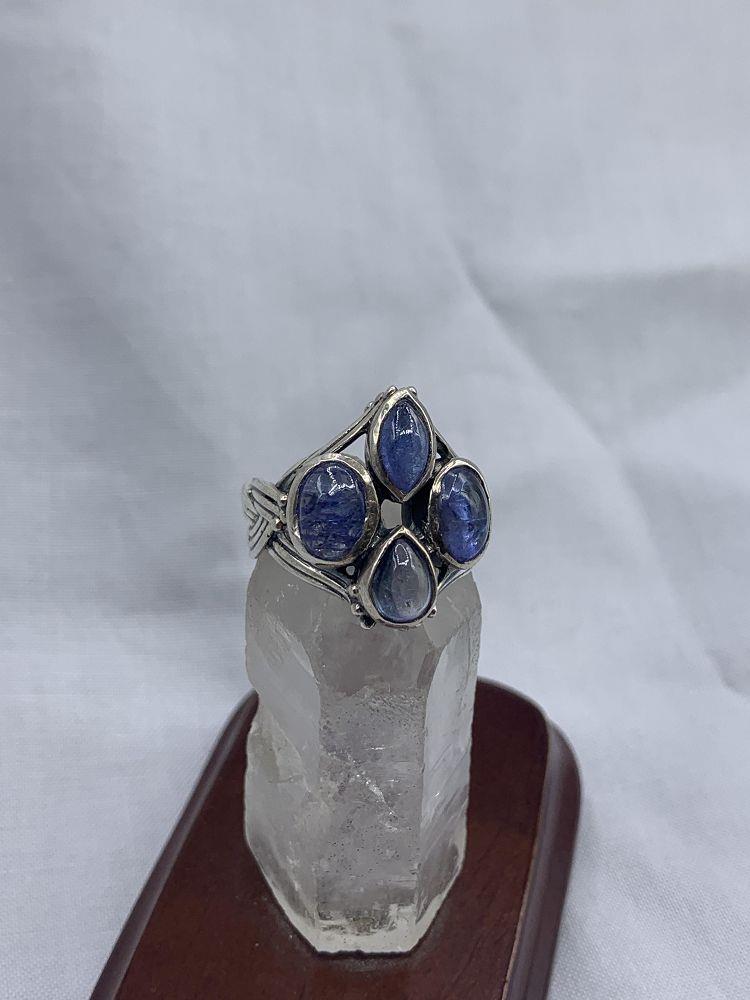 Sterling Silver Multi-Tanzanite Ring - Size 8