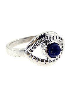 Lapis Evil Eye Sterling Silver Ring 7