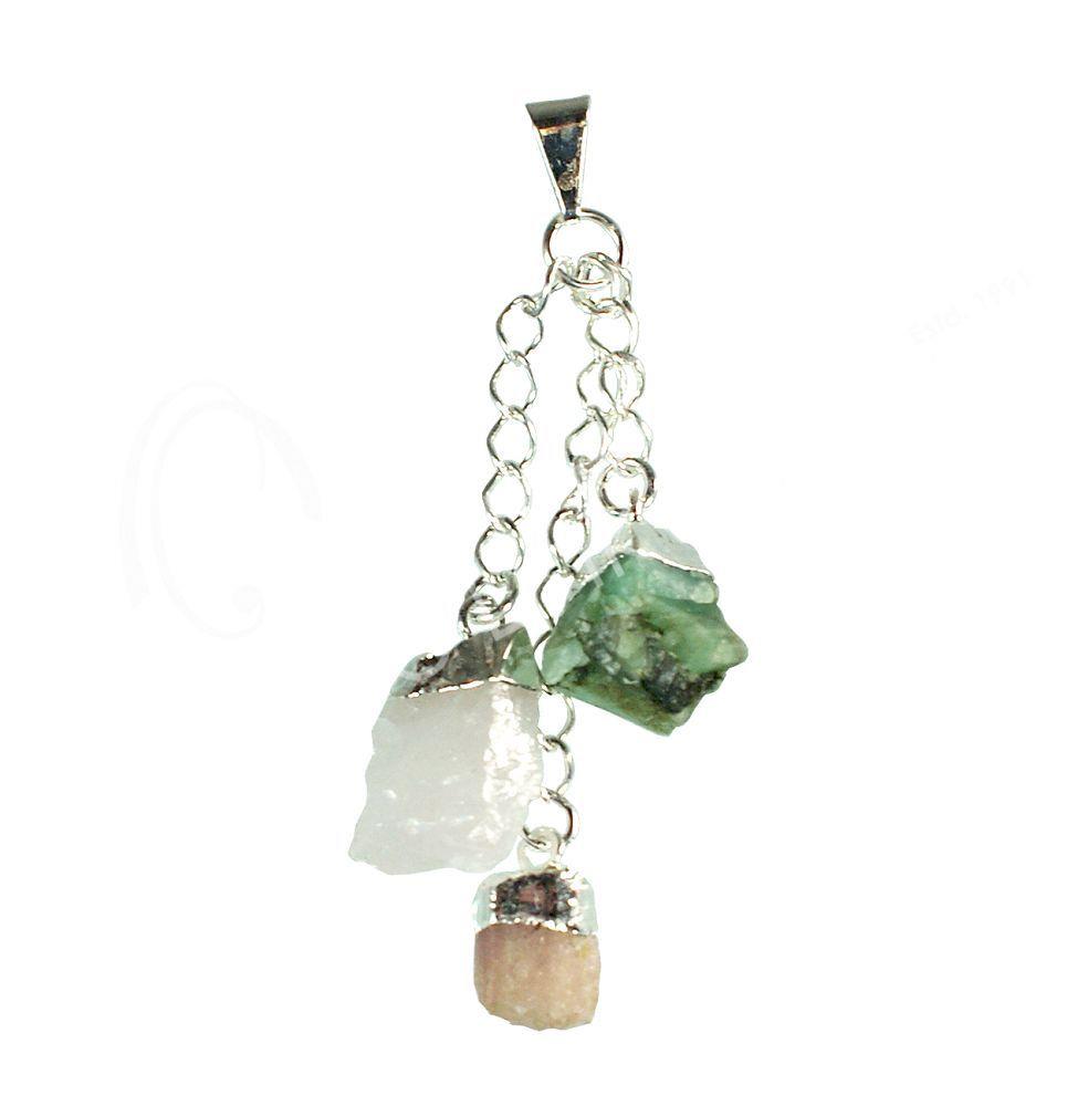 Tri-Stone Love Pendant