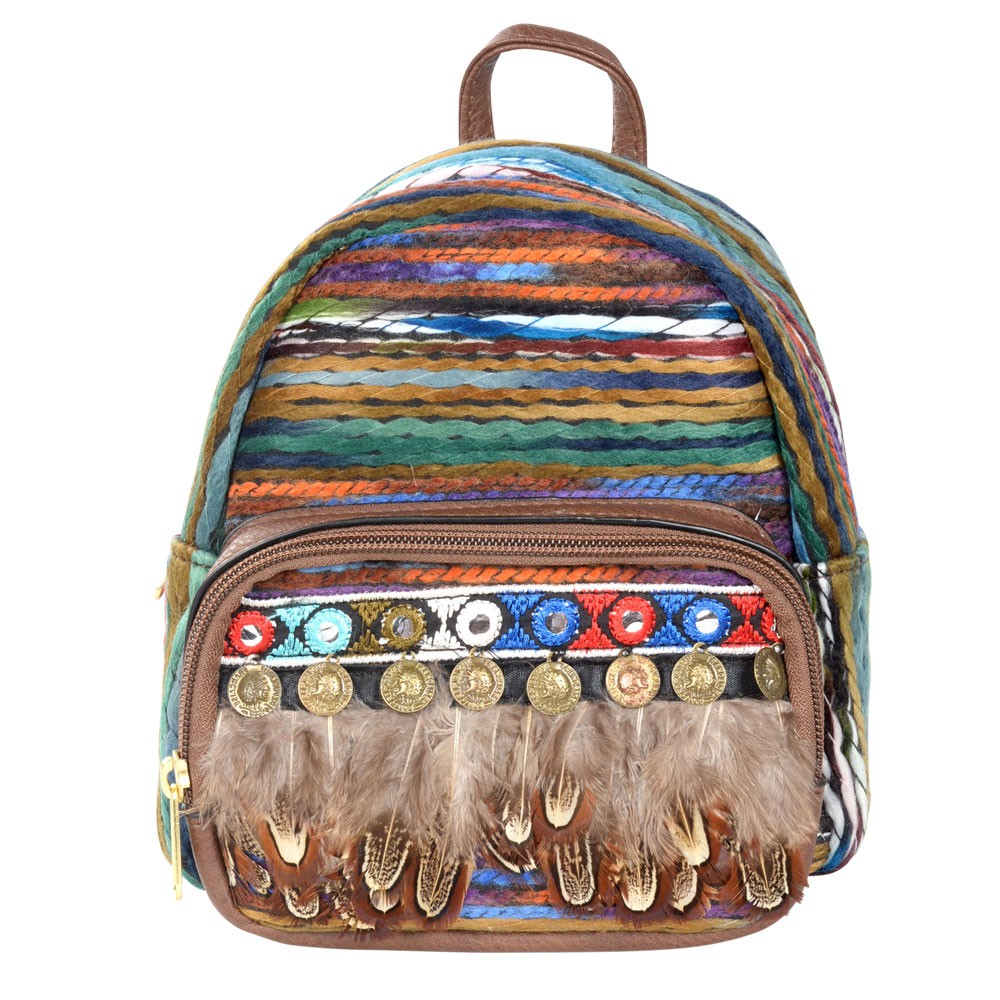 Mini Multi Color Backpack w/pocket