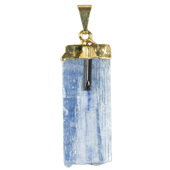 Kyanite with Tourmaline Gold Necklace