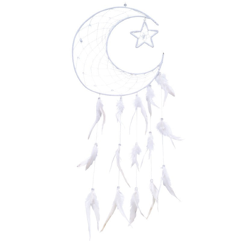 Crescent Moon & Star Dreamcatcher (12")