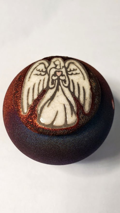 (1.5") Raku Jar - Angel