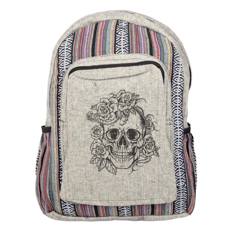 B&W Sugar Skull Backpack