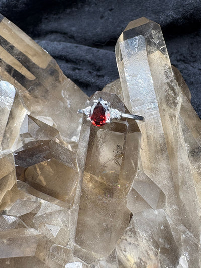 Sterling Silver Garnet Ring