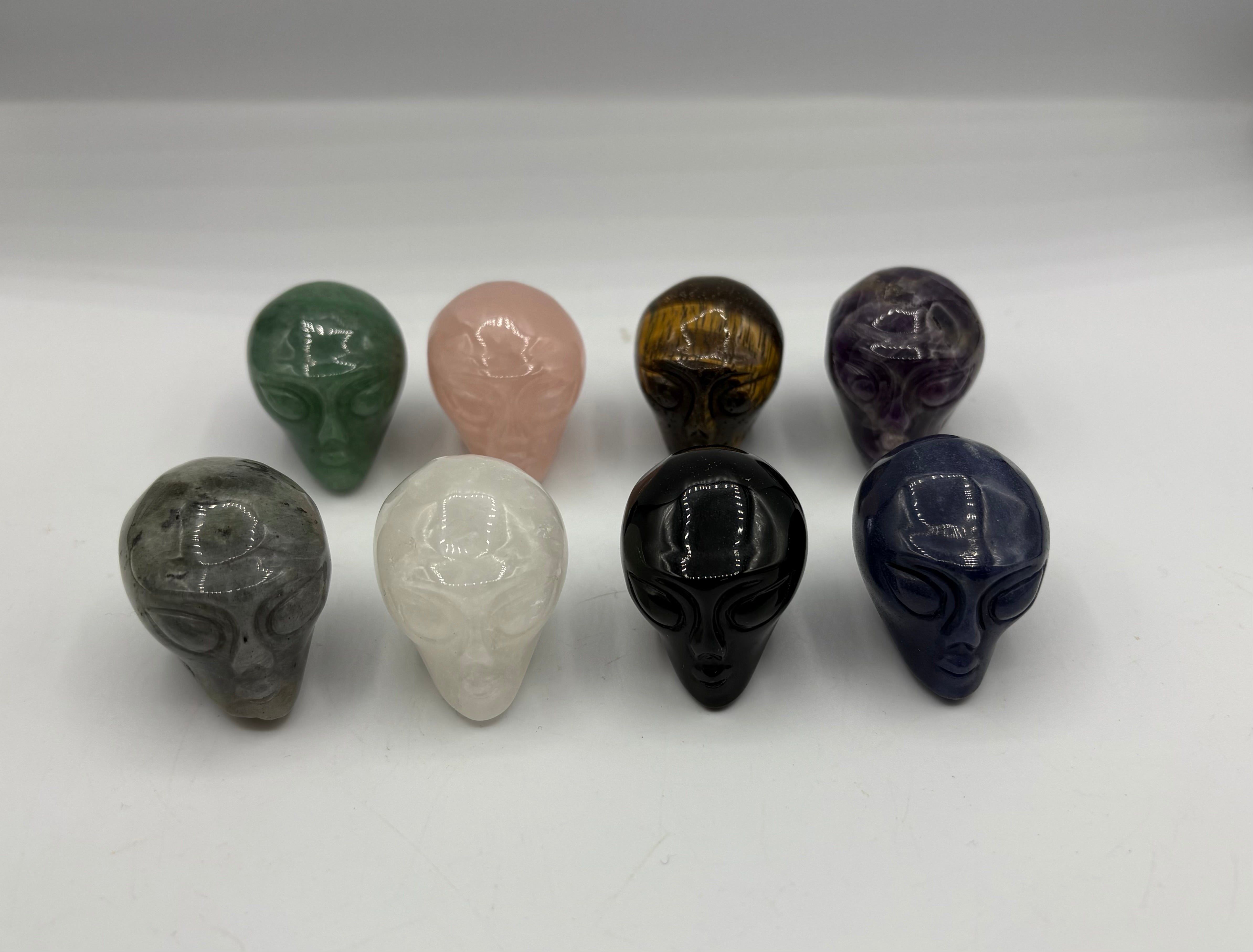 Alien Head - Assorted Gemstone Carving