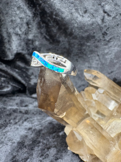 Sterling Silver Lab Opal Ring