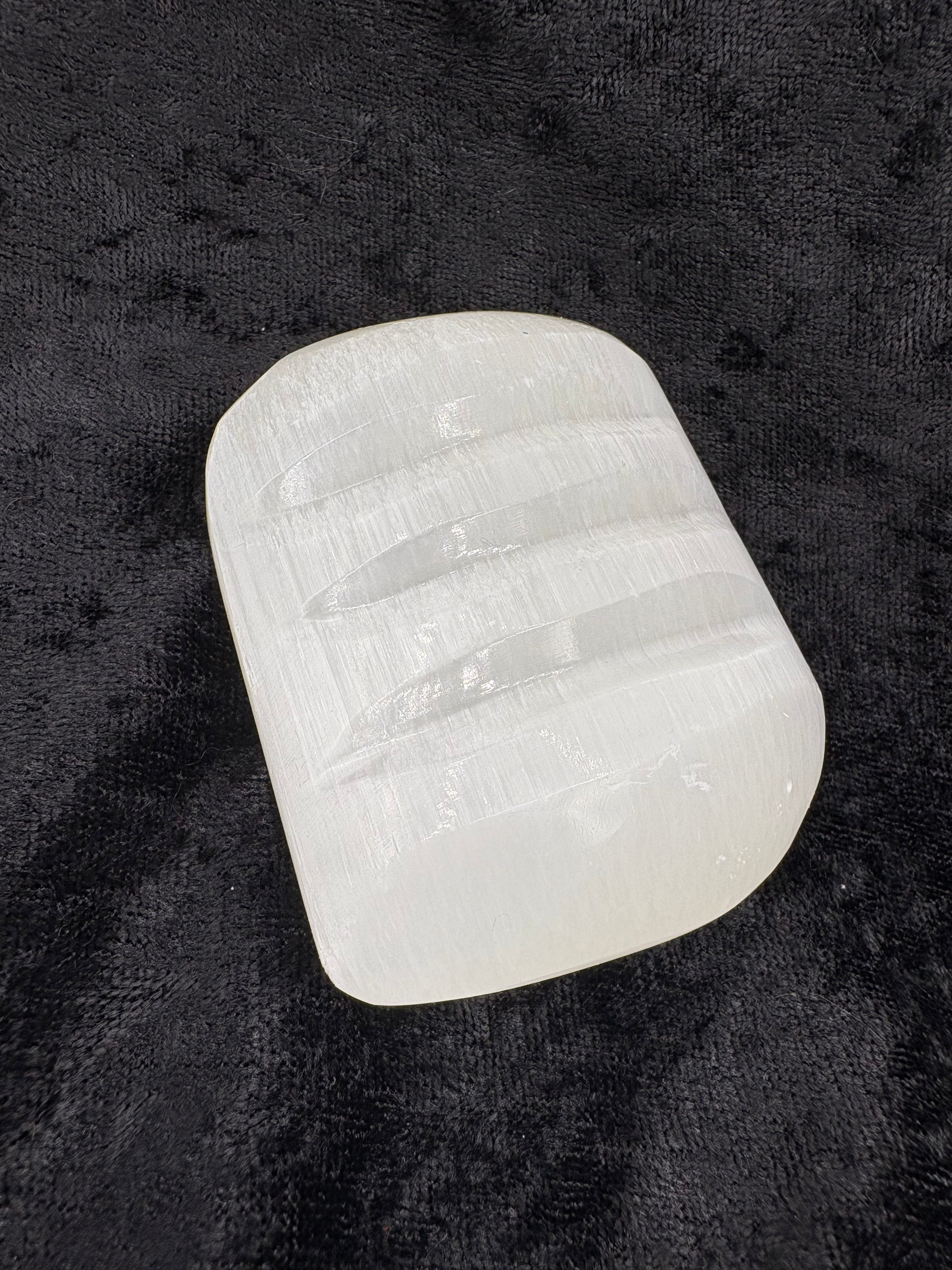 Selenite Wavy Palm Stone
