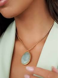 Amazonite - Gold Necklace