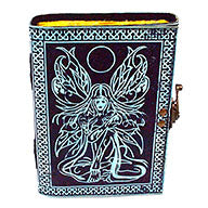 Blk & Wht Fairy Journal Leather w Latch