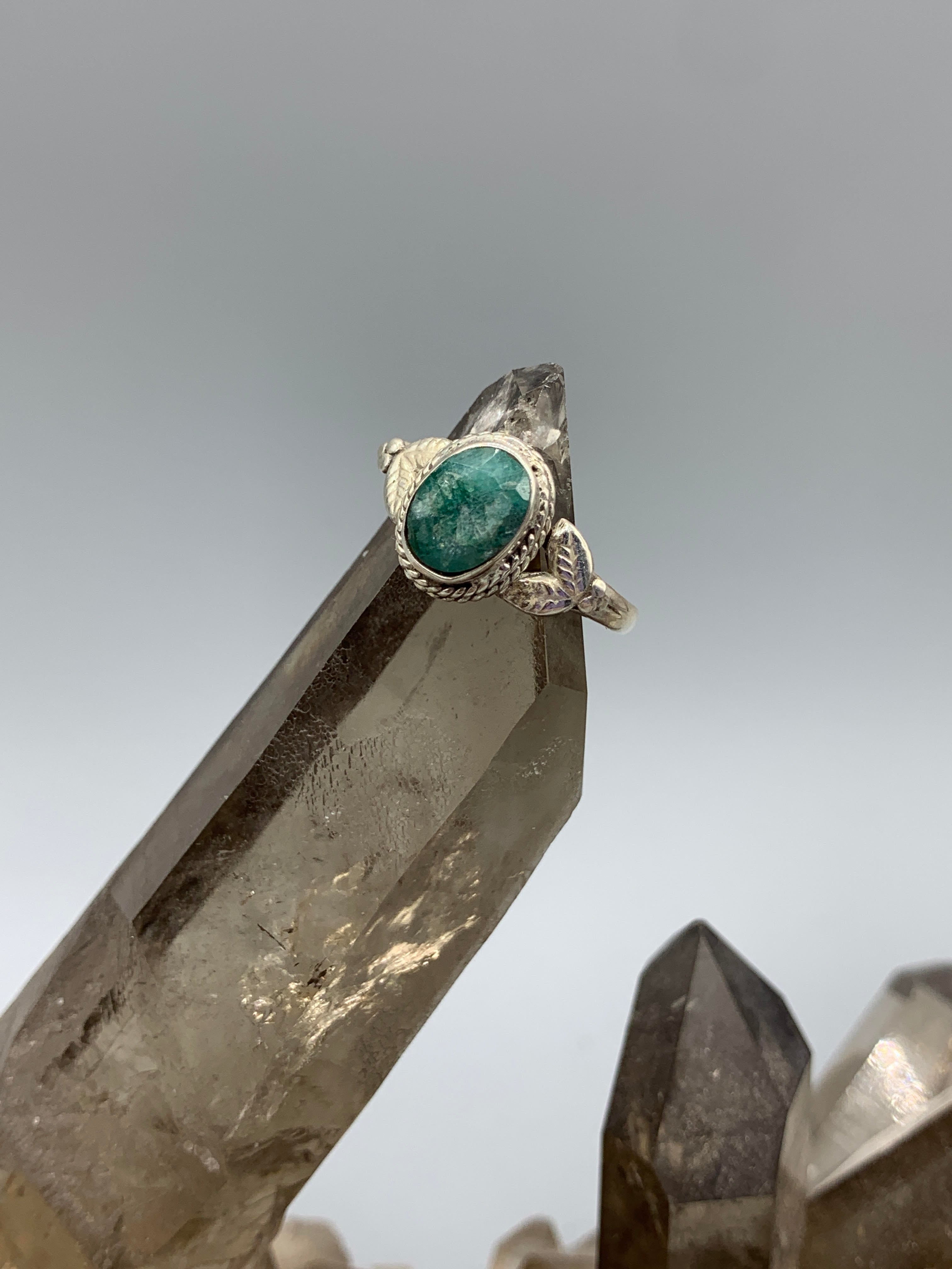 Sterling Silver Fuchsite Ring - Size 8