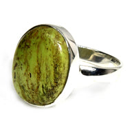 Sterling Silver Gaspeite Ring - Size 6