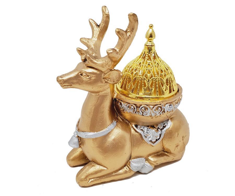 Gold Deer - Incense Burner (5")