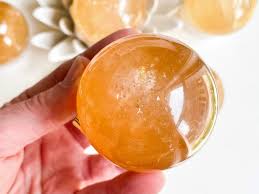 Honey Calcite Sphere