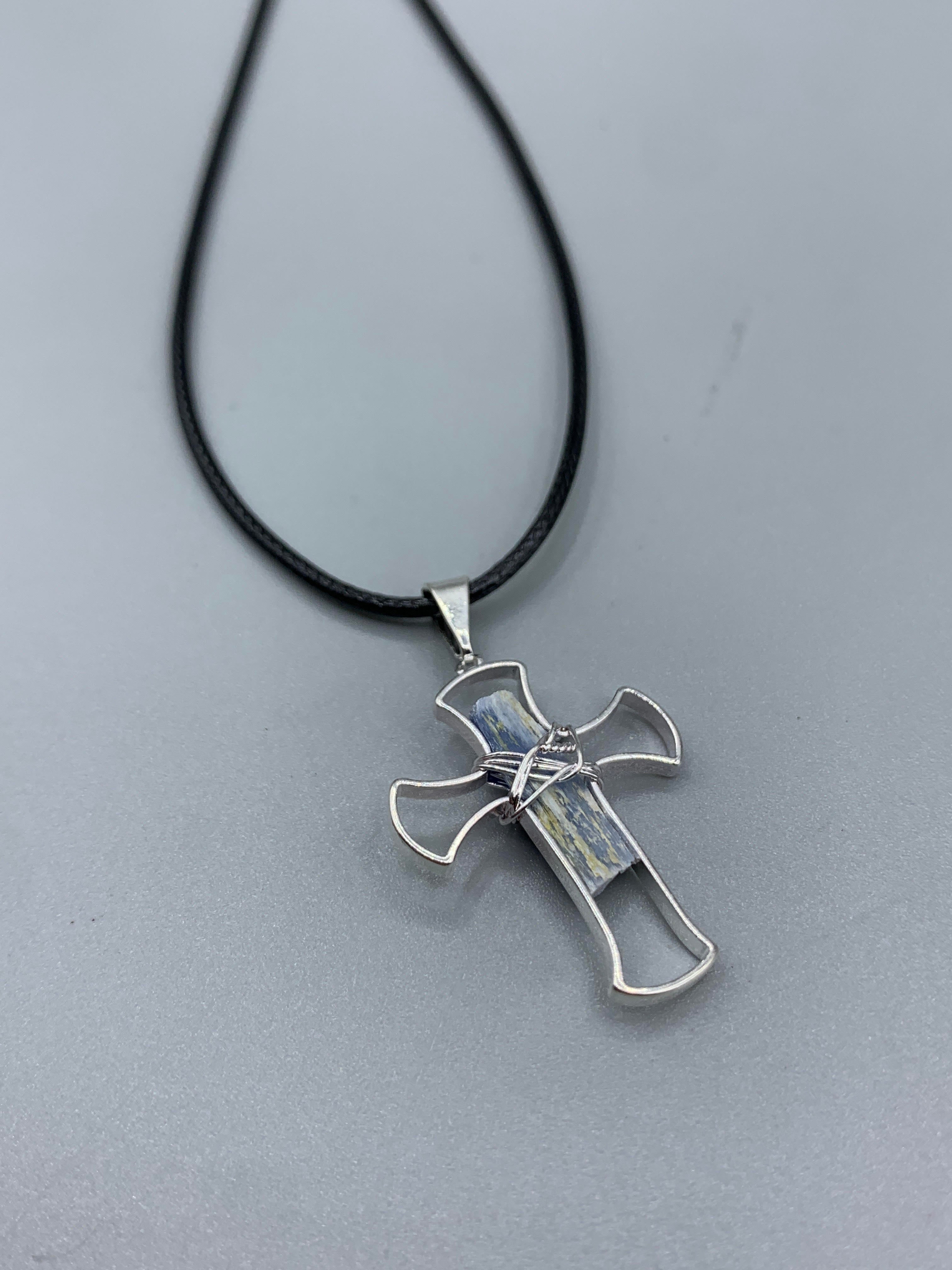 Kyanite Cross Necklace