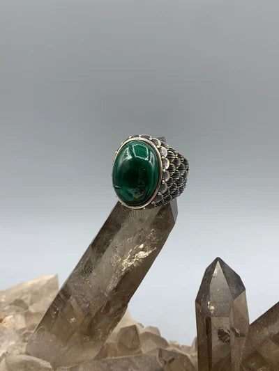 Sterling Silver Malachite Ring