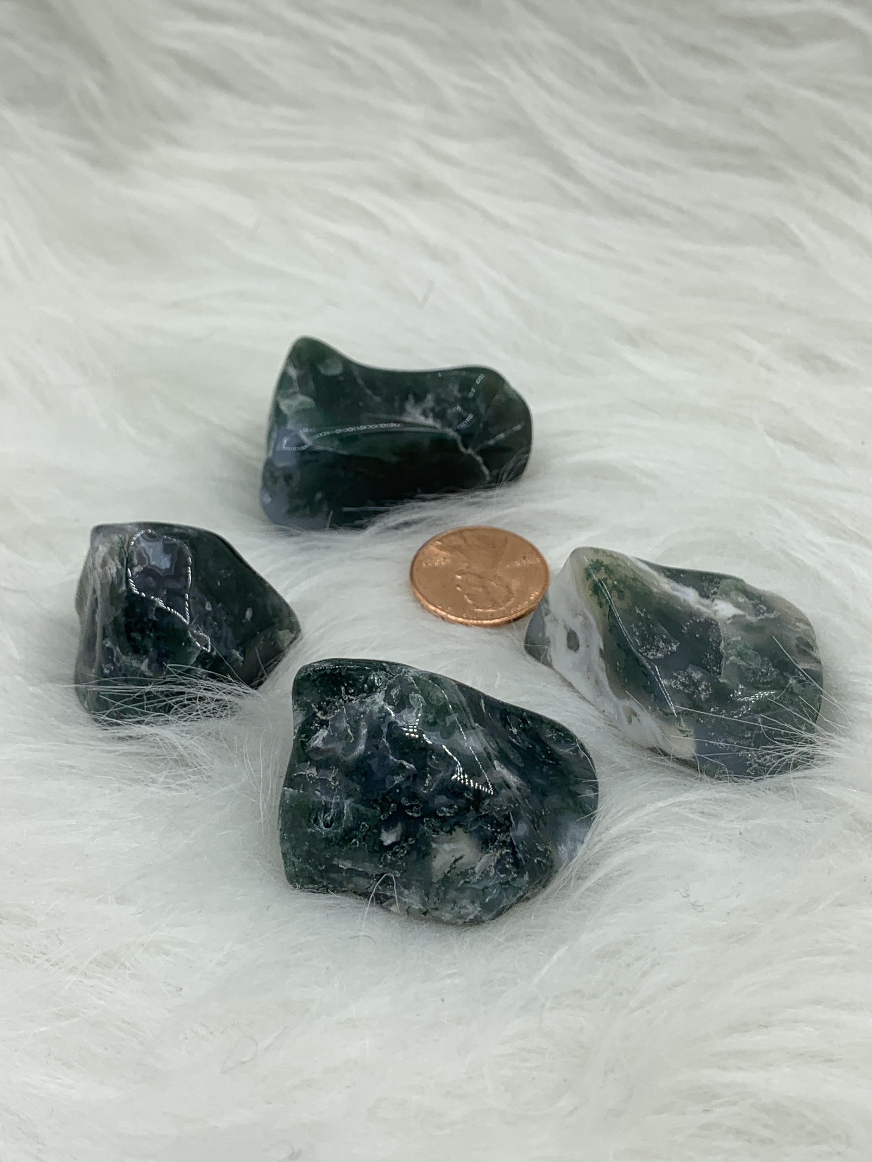 Moss Agate Large Tumble