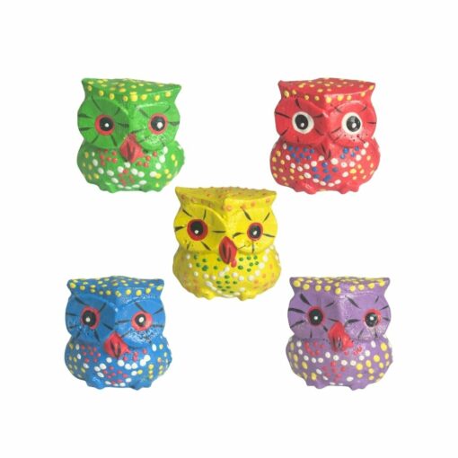 Wooden Owl Figurine (1.25″H x 1.25″L)