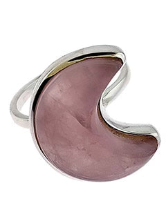 Crescent Moon Sterling Silver Ring