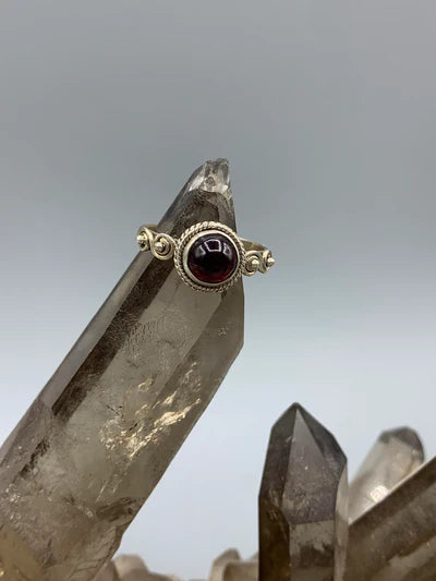 Sterling Silver Garnet Ring