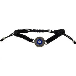 Silver Evil Eye Bracelet - Adjustable
