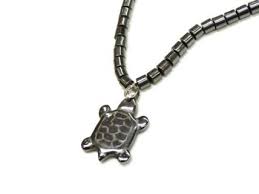 Hematite Turtle Beaded Necklace