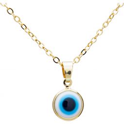 White Evil Eye Necklace